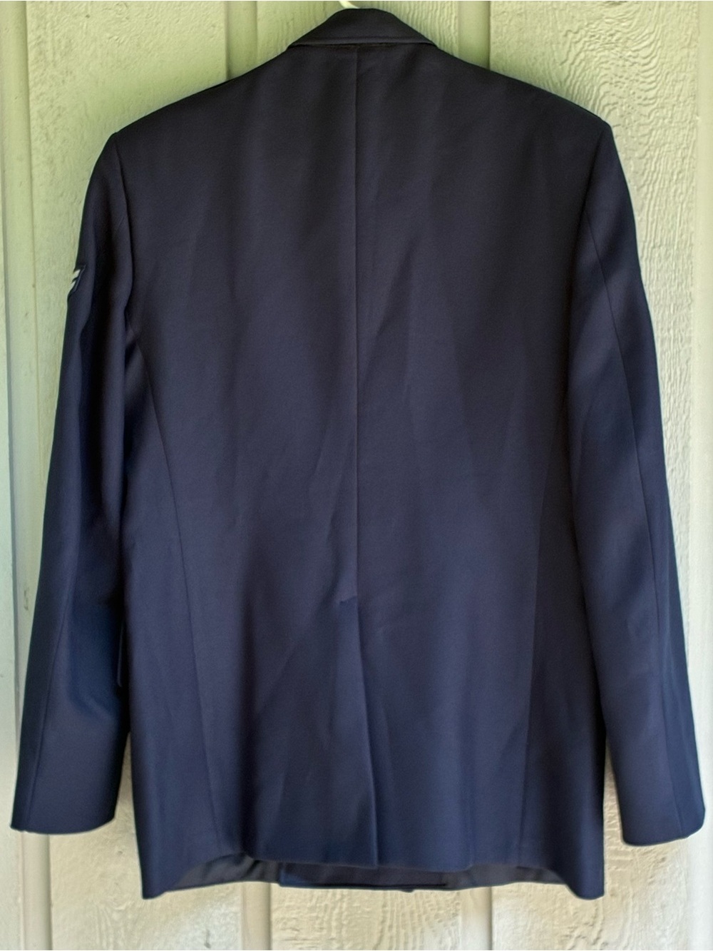 Vintage 1990 USAF Senior Airman E4 Dress Blue Military Coat 41R - Picture 3 of 16